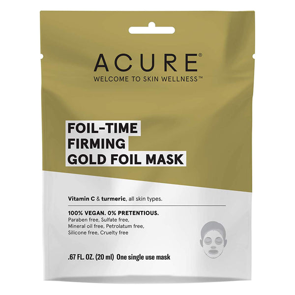 Acure Foil-Time Firming Gold Foil Mask 0.67 Fluid Ounces